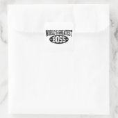 Der größte Boss der Welt Quadratischer Aufkleber (Tasche)
