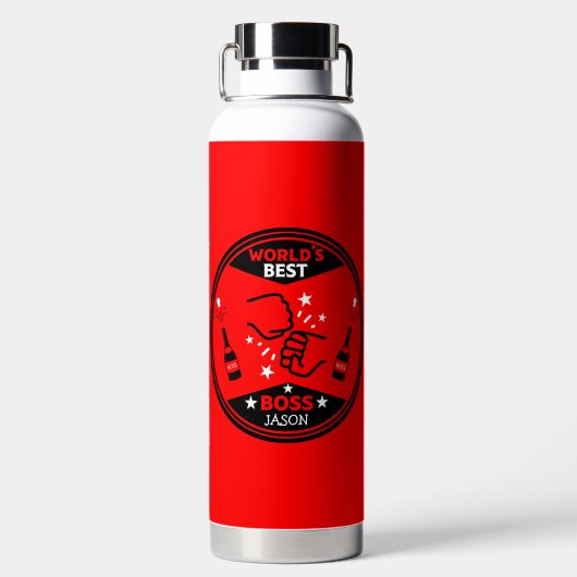 Der größte Boss der Welt Trinkflasche (Rückseite)