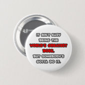 Der größte Boss-Joke der Welt Button (Vorne & Hinten)