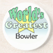 Der größte Bowler der Welt Sandstein Untersetzer (Vorne)
