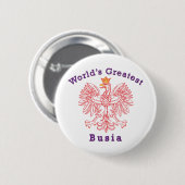 Der größte Busia-Adler der Welt Button (Vorne & Hinten)