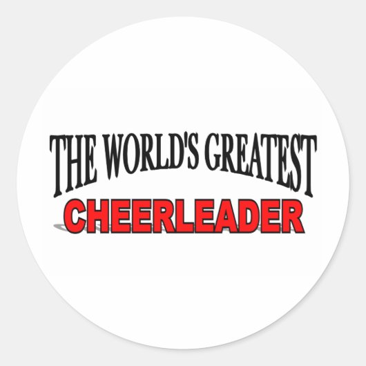 Der größte Cheerleader der Welt Runder Aufkleber (Vorderseite)