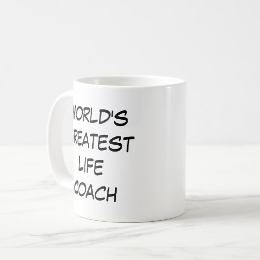 "Der größte Coach der Welt" Kaffeetasse (Vorderseite Links)