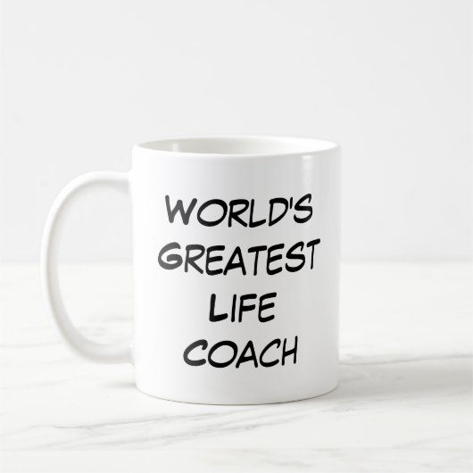 "Der größte Coach der Welt" Kaffeetasse (Links)