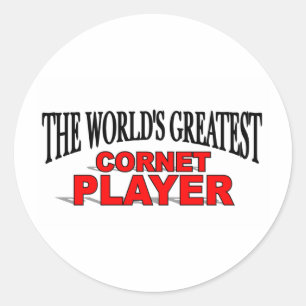 Der größte Cornet-Player der Welt Runder Aufkleber