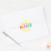 Der größte Cousin der Retro-Welt Runder Aufkleber (Umschlag)