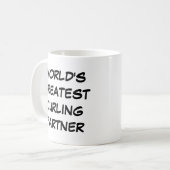 "Der größte Curling-Partner der Welt" Kaffeetasse (Vorderseite Links)