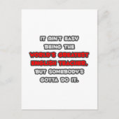 Der größte Englischlehrerwitz der Welt Postkarte (Vorderseite)