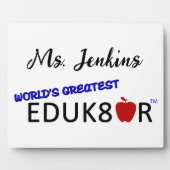 Der größte Erzieher der Welt weiß Fotoplatte (Vorderseite)