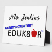 Der größte Erzieher der Welt weiß Fotoplatte (Seite)