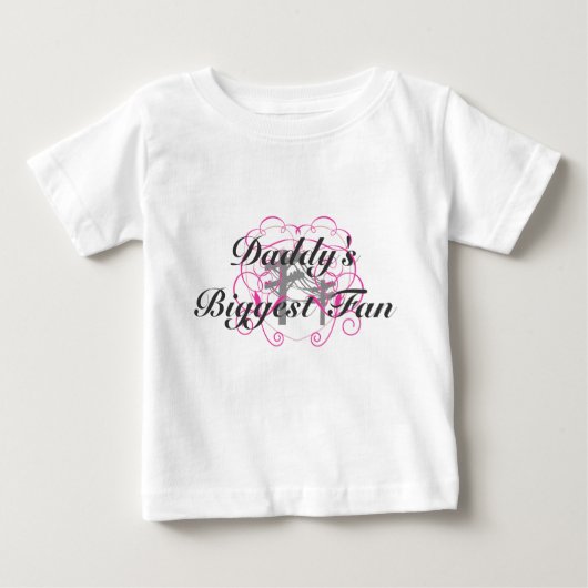 Der größte Fan-Linegirl des Vatis grundlegendes Baby T-shirt (Vorderseite)