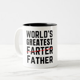 DER GRÖSSTE FARTER DER WELT - VATER - VATER - VATE ZWEIFARBIGE TASSE