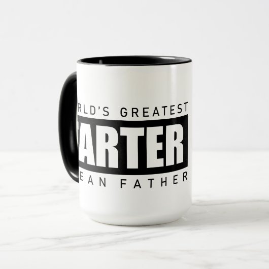 Der größte Farter-Vater der Welt fügt ein Monogram Tasse (Vorderseite Links)