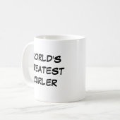 "Der größte Fluch der Welt" Kaffeetasse (Vorderseite Links)