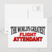 Der größte Flugbegleiter der Welt Postkarte (Vorne/Hinten)