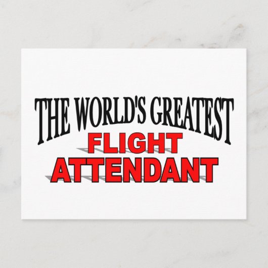 Der größte Flugbegleiter der Welt Postkarte (Vorderseite)