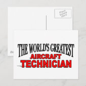 Der größte Flugzeugtechniker der Welt Postkarte (Vorne/Hinten)