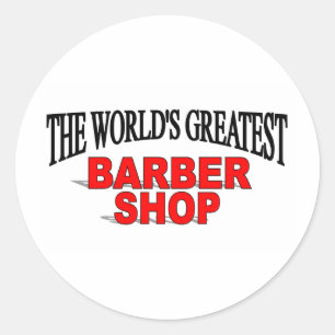 Der größte Friseur der Welt Runder Aufkleber