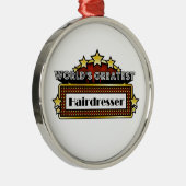 Der größte Friseur der Welt Silbernes Ornament (Rechts)