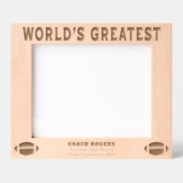 Der größte Fußballtrainer der Welt Geätzte Rahmen