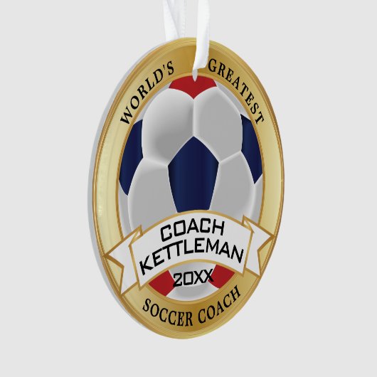Der größte Fußballtrainer der Welt: rot, weiß, bla Ornament (Vorderseite)