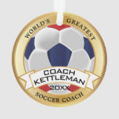 Der größte Fußballtrainer der Welt: rot, weiß, bla Ornament (Rückseite)