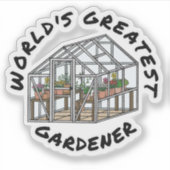 Der größte Gärtner der Welt, der Gärtnerwitz Aufkleber (Vorderseite)