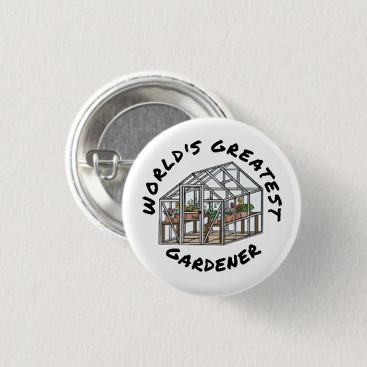 Der größte Gärtner der Welt, der Gärtnerwitz Button (Vorne & Hinten)