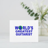 Der größte Gitarrist der Welt Postkarte (Stehend Vorderseite)