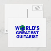Der größte Gitarrist der Welt Postkarte (Vorne/Hinten)