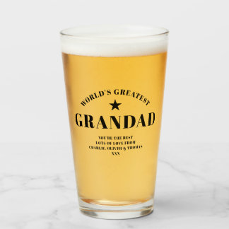Der größte GRANDAD-Schwarz-Personalisierte Pint de Glas