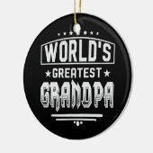 Der größte Großvatertag der Welt Keramik Ornament (Links)