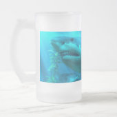 Der größte Haifisch Mattglas Bierglas (Links)