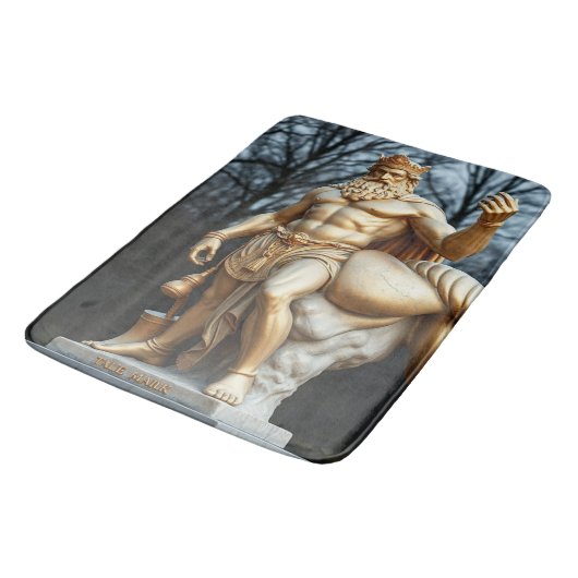 Der größte Held aller Zeiten – Herkules in Gold Badematte (Schrägansicht)