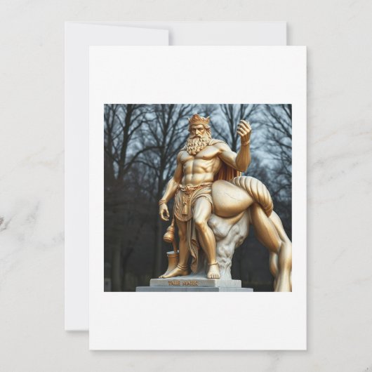 Der größte Held aller Zeiten – Herkules in Gold Einladung (Vorderseite)