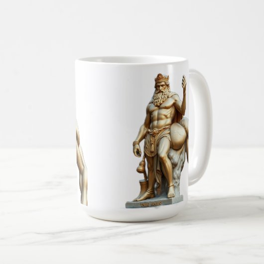 Der größte Held aller Zeiten – Herkules in Gold Kaffeetasse (VorderseiteRechts)