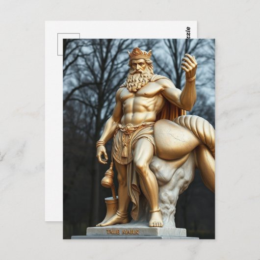 Der größte Held aller Zeiten – Herkules in Gold Postkarte (Vorne/Hinten)