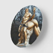 Der größte Held aller Zeiten – Herkules in Gold Runde Wanduhr (Winkel)