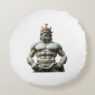 Der größte Held aller Zeiten – Herkules in Gold Rundes Kissen