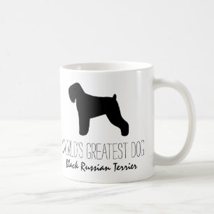 Der größte Hund der schwarzen russischen Terrier Kaffeetasse