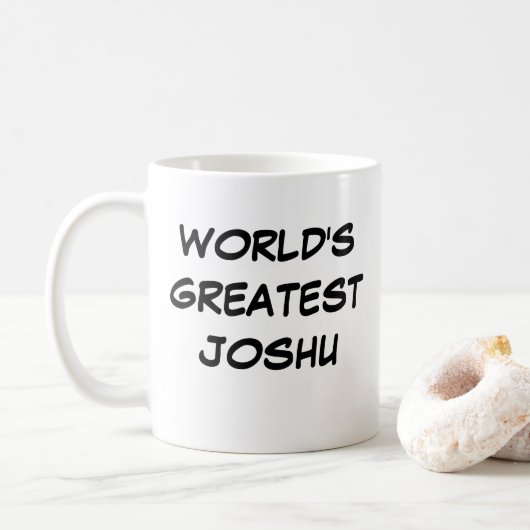 "Der größte Joshu der Welt" Kaffeetasse (Mit Donut)