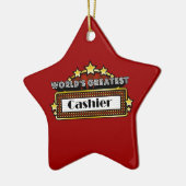 Der größte Kassierer der Welt Keramik Ornament (Links)