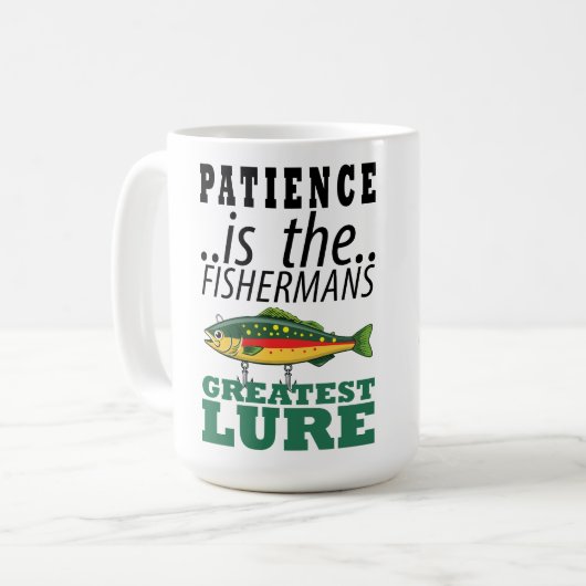 Der größte Köder eines Fischers Kaffeetasse (Vorderseite Links)