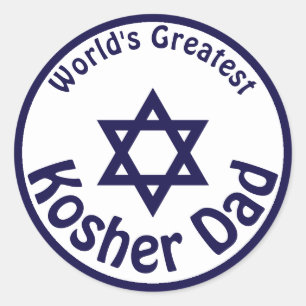 Der größte Kosher-Vater der Welt Runder Aufkleber
