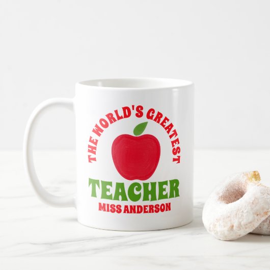 Der größte Lehrerappel der Welt Kaffeetasse (Mit Donut)