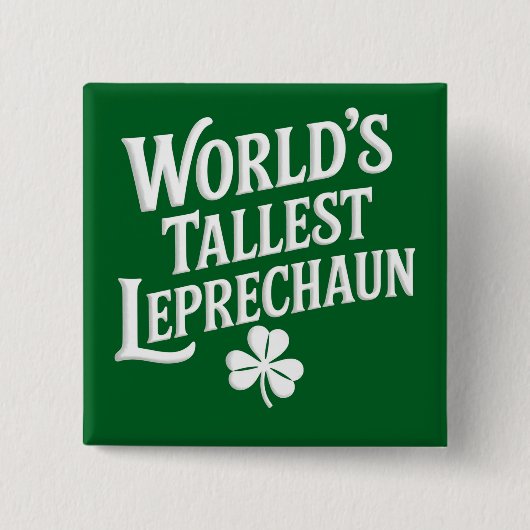 Der größte Leprechaun-Tag der Welt, der irische St Button (Vorderseite)