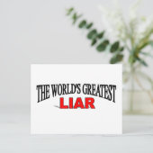Der größte Lügner der Welt Postkarte (Stehend Vorderseite)
