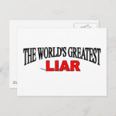 Der größte Lügner der Welt Postkarte (Vorne/Hinten)
