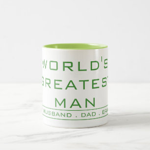 Der größte Mann der Welt - Sohn, Ehemann, Vater, O Zweifarbige Tasse