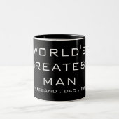 Der größte Mann der Welt - Sohn, Ehemann, Vater, O Zweifarbige Tasse (Mittel)